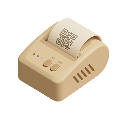 POS thermal printer printing ticket QR code